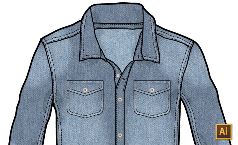 Distressed & Faded Denim Effect in Adobe Illustrator - Courses & Free ...