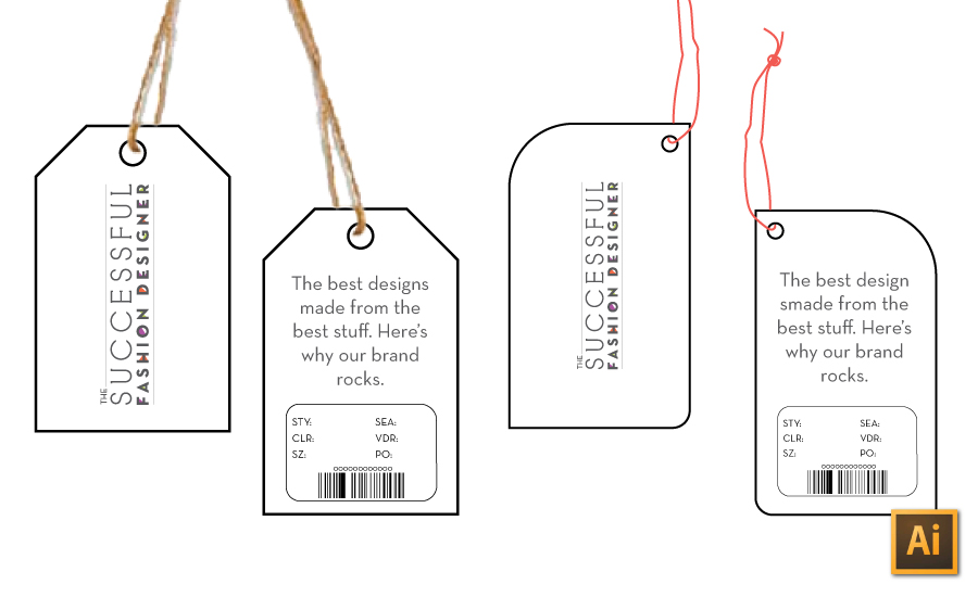 How to Make a Hangtag in Illustrator tutorial by {Sew Heidi}