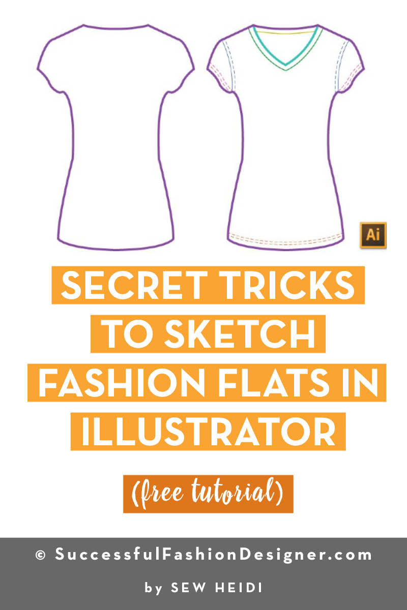 Fashion Flats in Illustrator: Outline W/ Style Lines