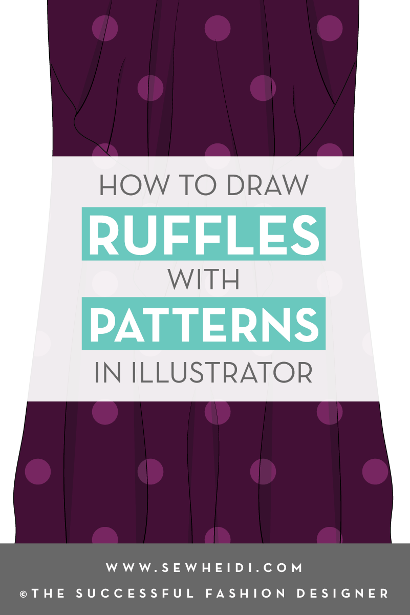 How to Draw Ruffles with Repeating Patterns in Illustrator for Fashion Design tutorial by {Sew Heidi}