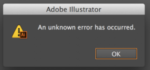 An unknown error has occurred illustrator не открывает файл