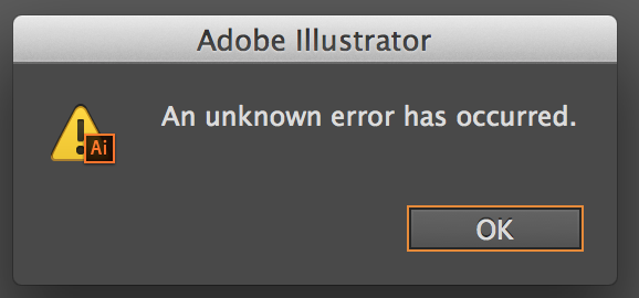 {Sew Heidi} Adobe Illustrator an unknown error has occurred