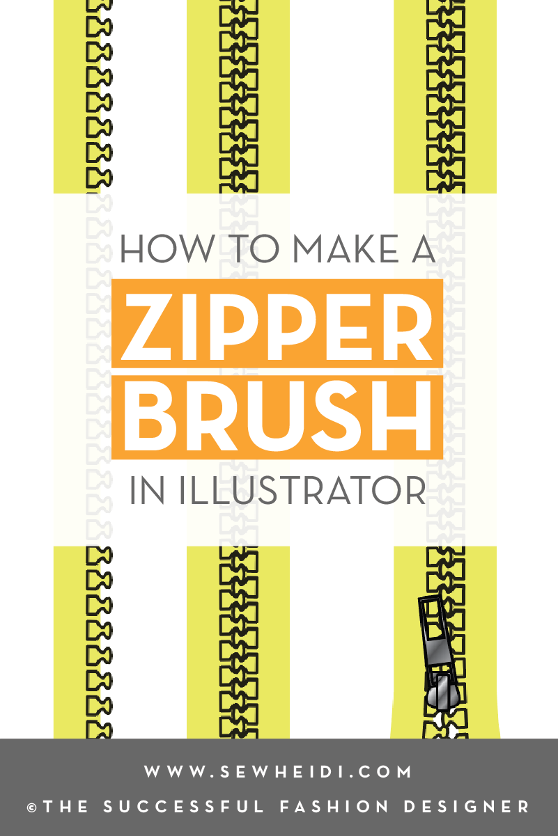 How to Create a Zipper Pattern Brush in Adobe Illustrator: Free Fashion Design Tutorials by {Sew Heidi}
