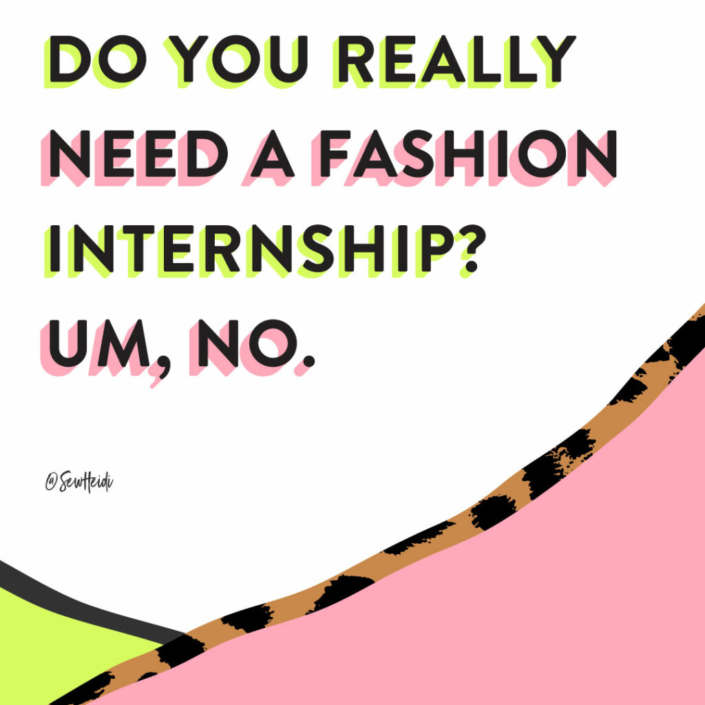 Do you really need a fashion internship?