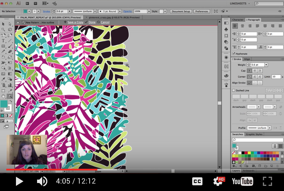 Edit Edges of A Seamless Repeating Pattern Tile in Illustrator {Sew Heidi}