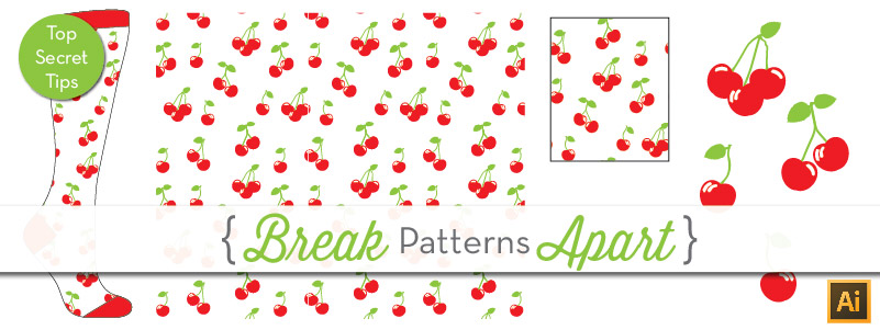 Break Patterns Apart in Illustrator to Pull Out One Repeat Tile & Individual Motifs {Sew Heidi}