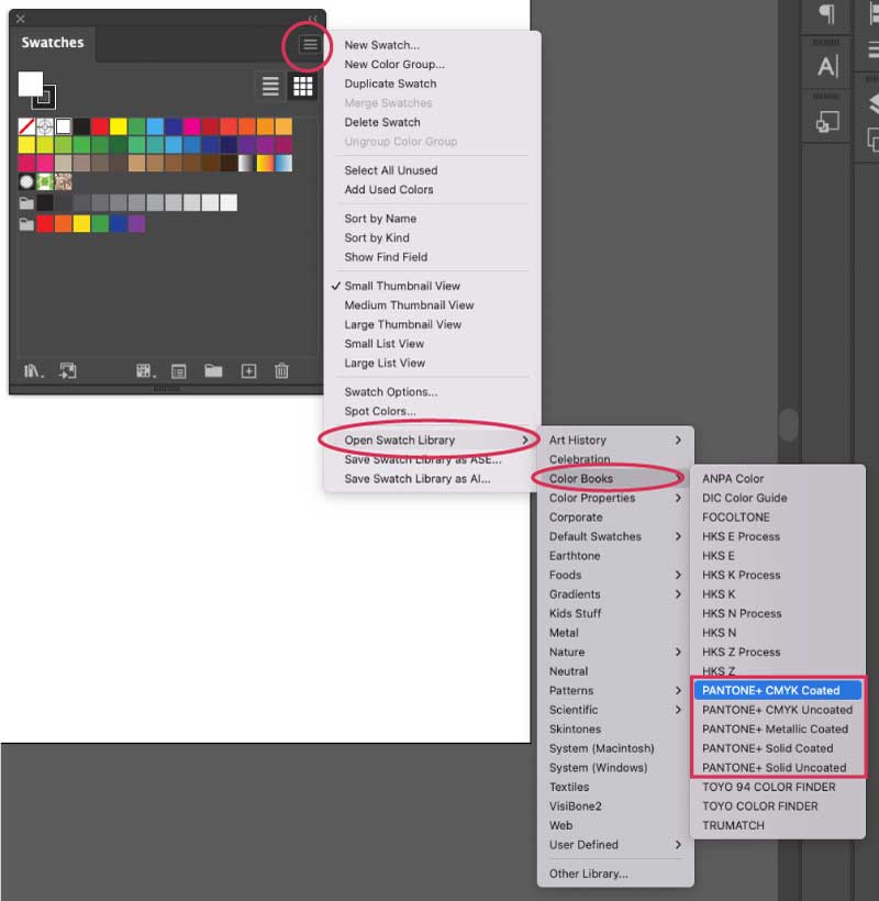 Where Are the Pantone Colors in Adobe Illustrator?