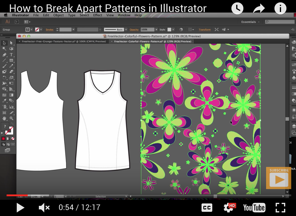 How to Break Apart Patterns in Illustrator {Sew Heidi}