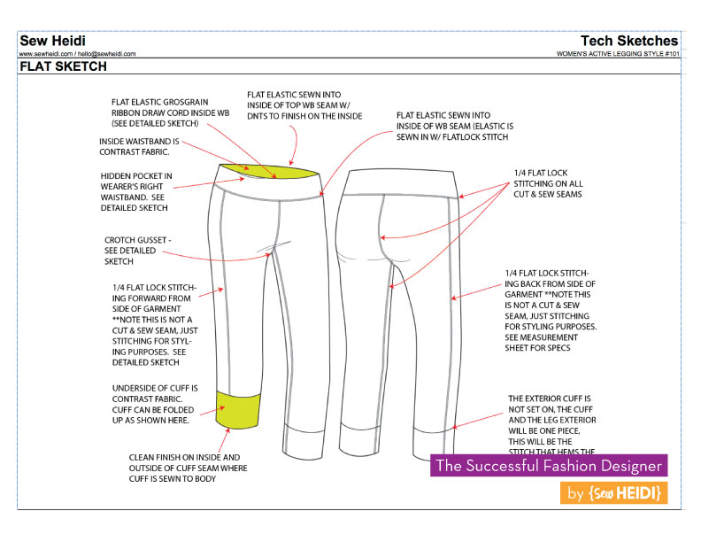 What is a fashion tech pack? The Successful Fashion Designer by Sew Heidi